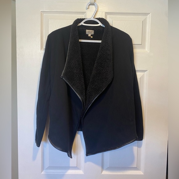 Khujo Black Sherpa Lined Open Front Jacket Size S - Picture 9 of 9